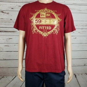 New Era Pina Cotton Men's Large Shirt Red